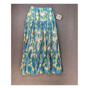 NWT LA FUORI Maxi Skirt Bright Summer Tropical Vacation Size Small